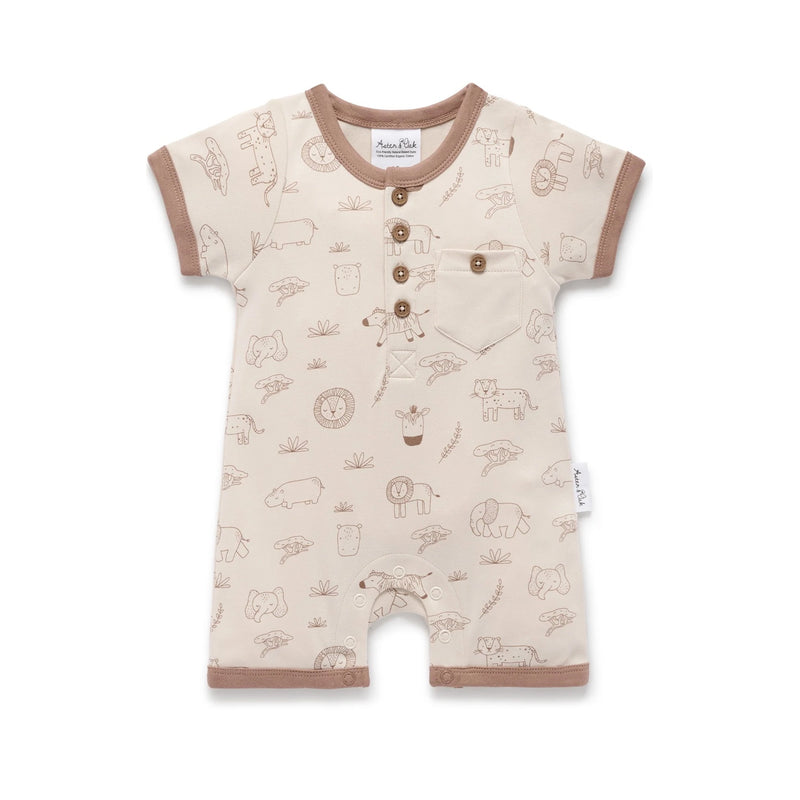 Baby Safari Henley Romper