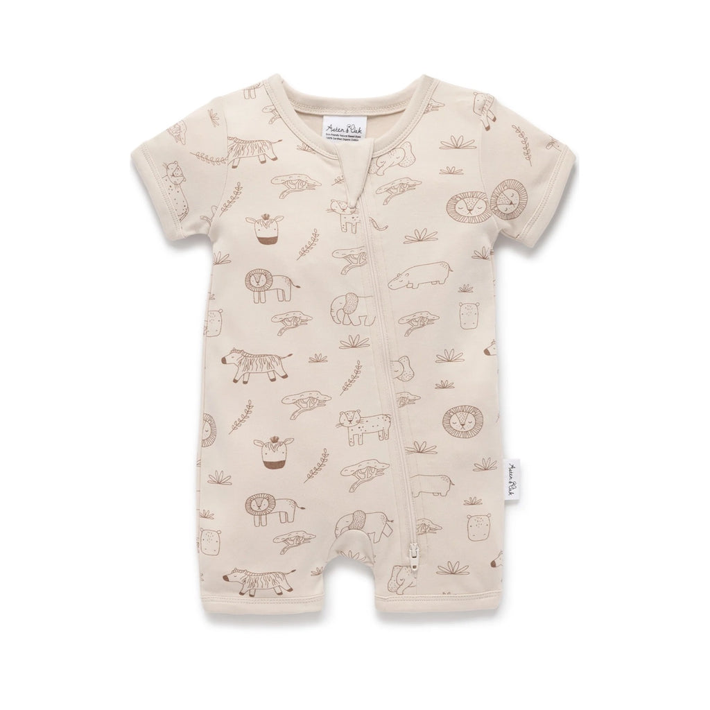 Baby Safari Adventure Zip Romper