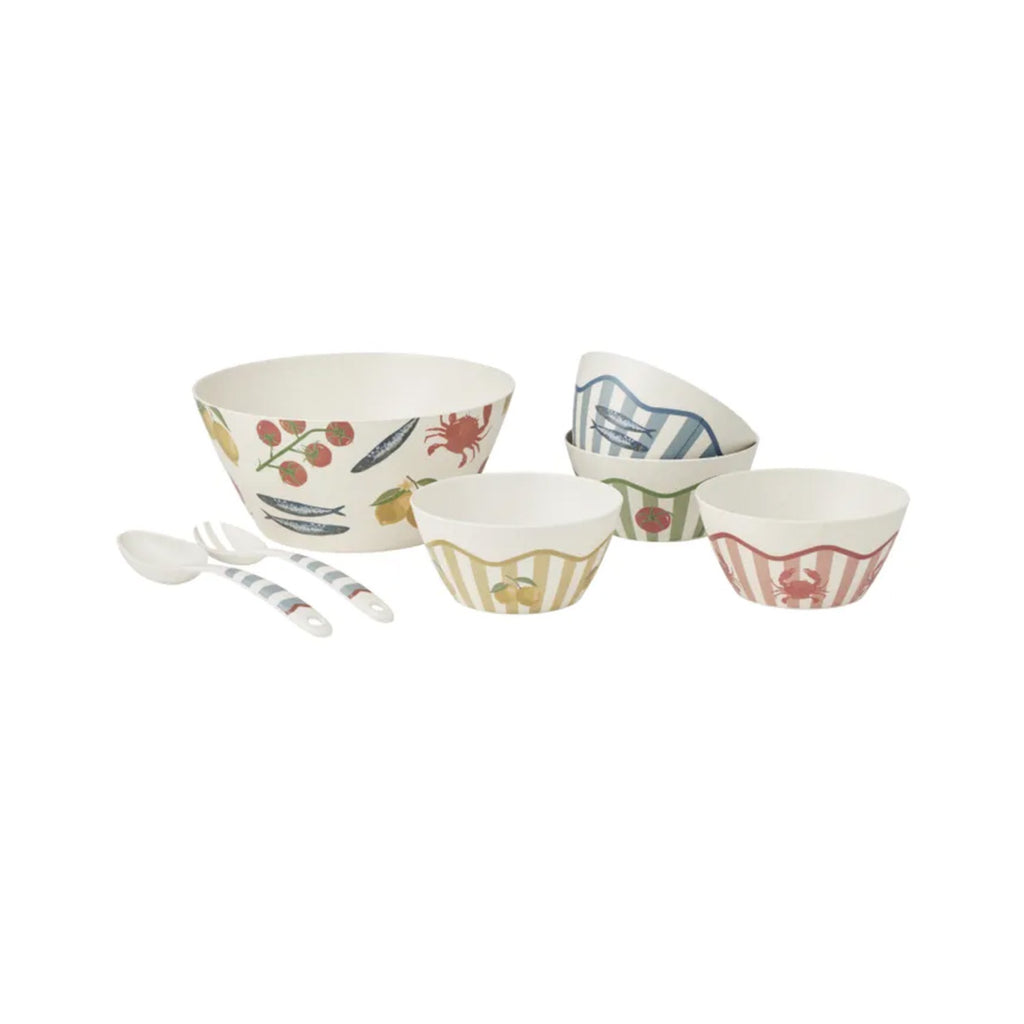 Salad Set Sicily 7pc Bamboo