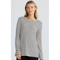Top Sana LS Black Stripe