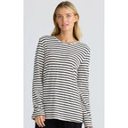 Top Sana LS Black Stripe