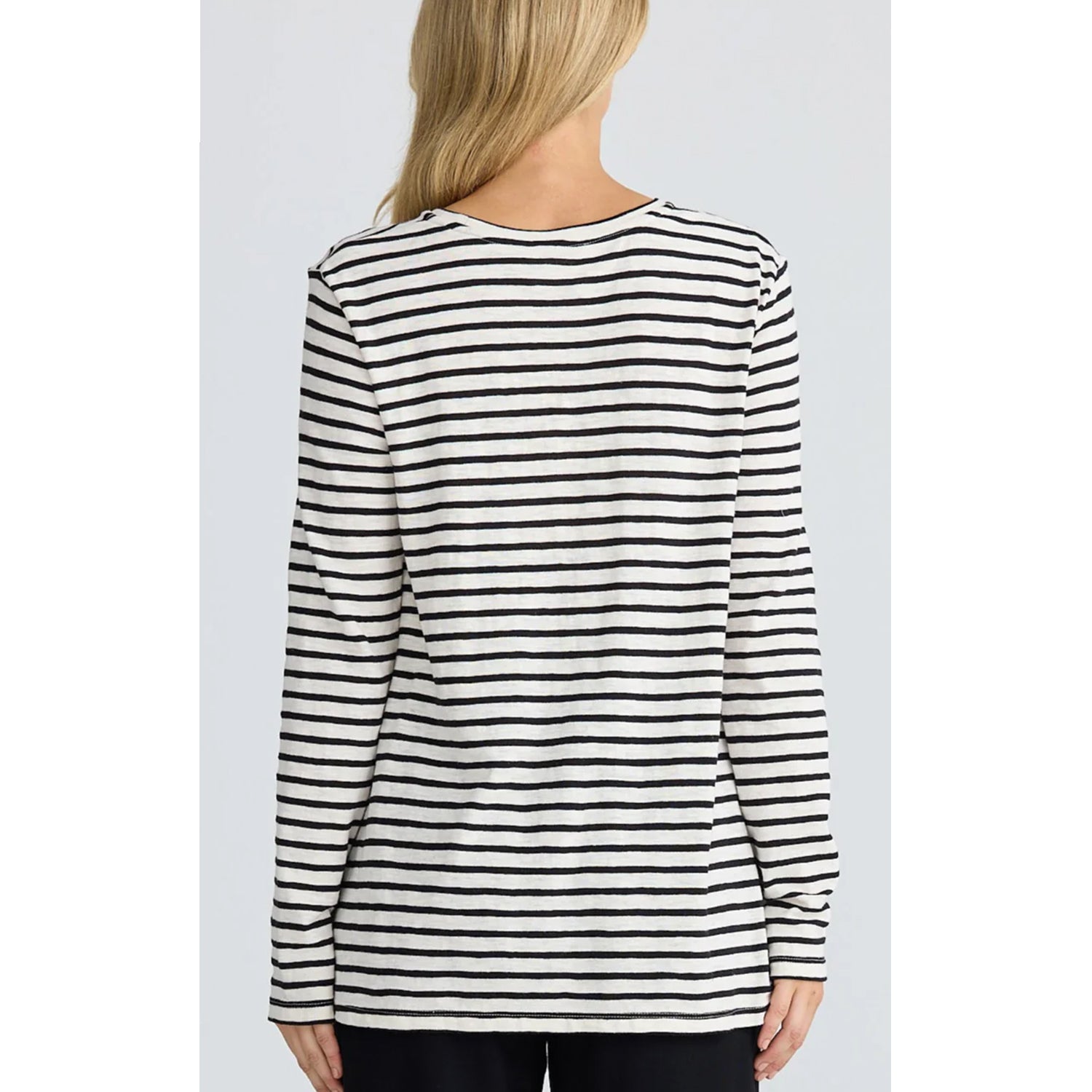 Top Sana LS Black Stripe