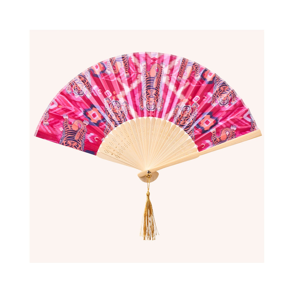 Fan Satin - Ikat Tigers