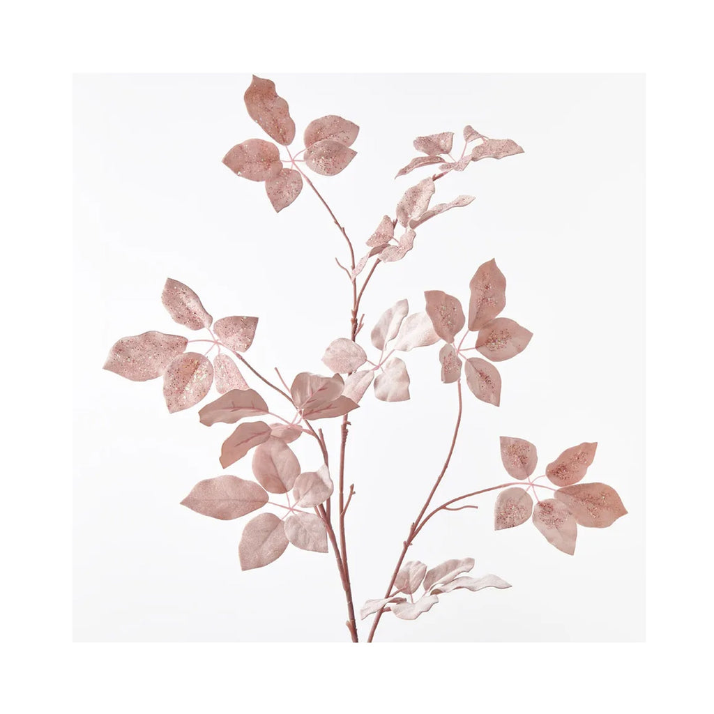 Schefflera Leaf Velvet Spray - Light Pink