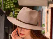Hat Braided Fedora OS - Taupe