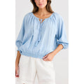 Top Seaside - Blue Self Stripe