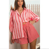 Shorts Monte Carlo Stripe - Pink & Red
