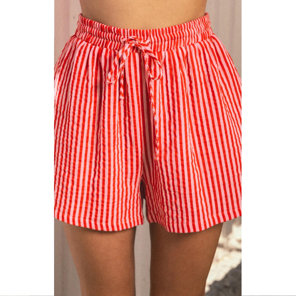 Shorts Monte Carlo Stripe - Pink & Red