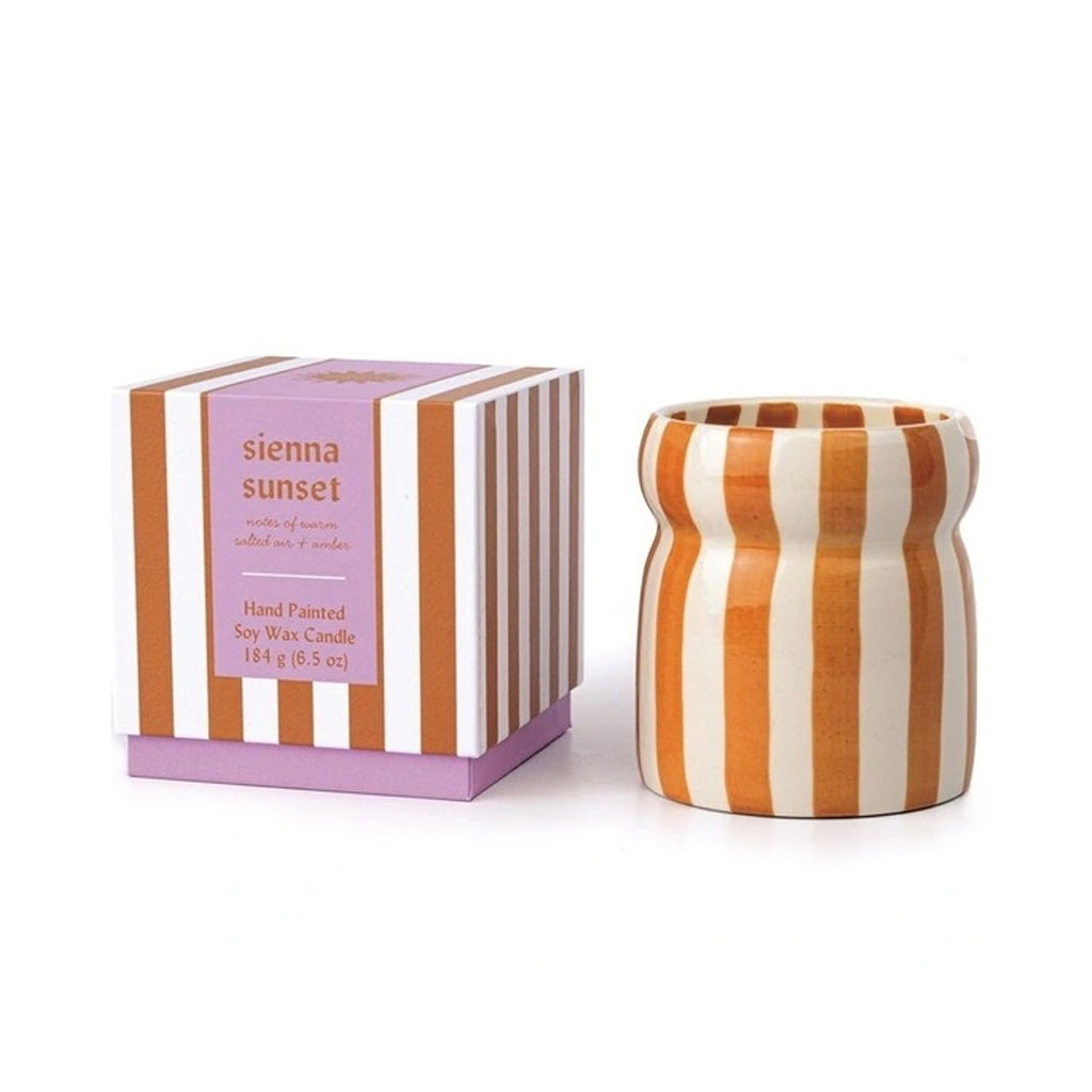 Candle Cabana Rust Striped - Sienna Sunset