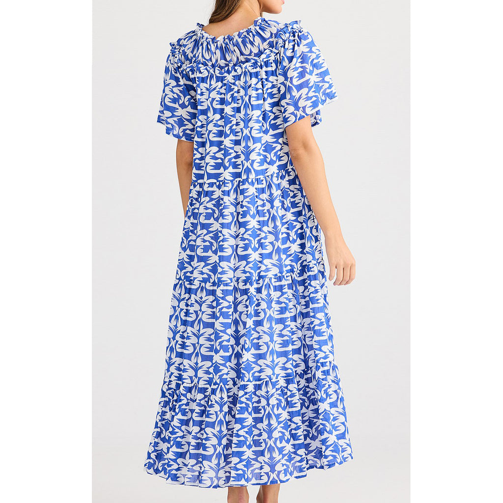 Dress Soliel Midi - Tile Print