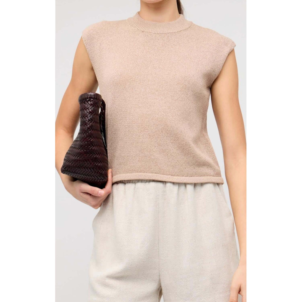 Top Dune Knit Tank - Latte
