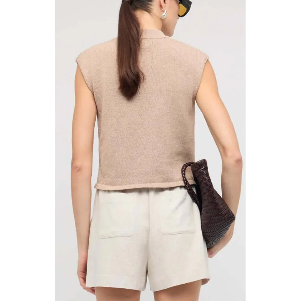 Top Dune Knit Tank - Latte