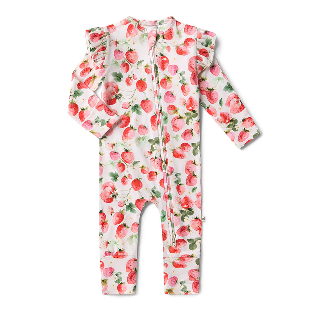 Baby Snugglesuit - Strawberry