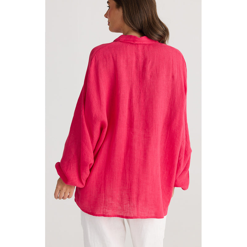 Top Cliffside Shirt - Raspberry Gauze