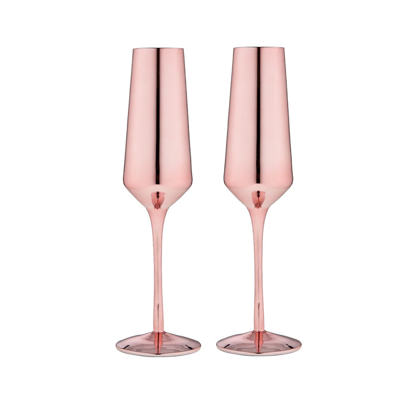 Champagne Glass 2pk Aurora - Rose