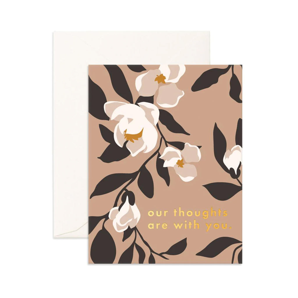 Card Our Thoughts Magnolias