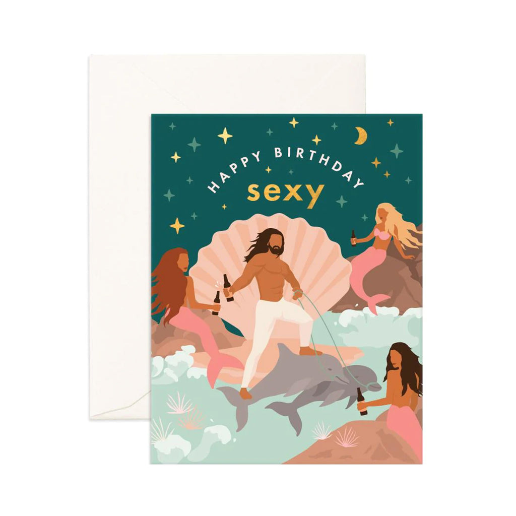 Card Birthday Sexy Poseidon