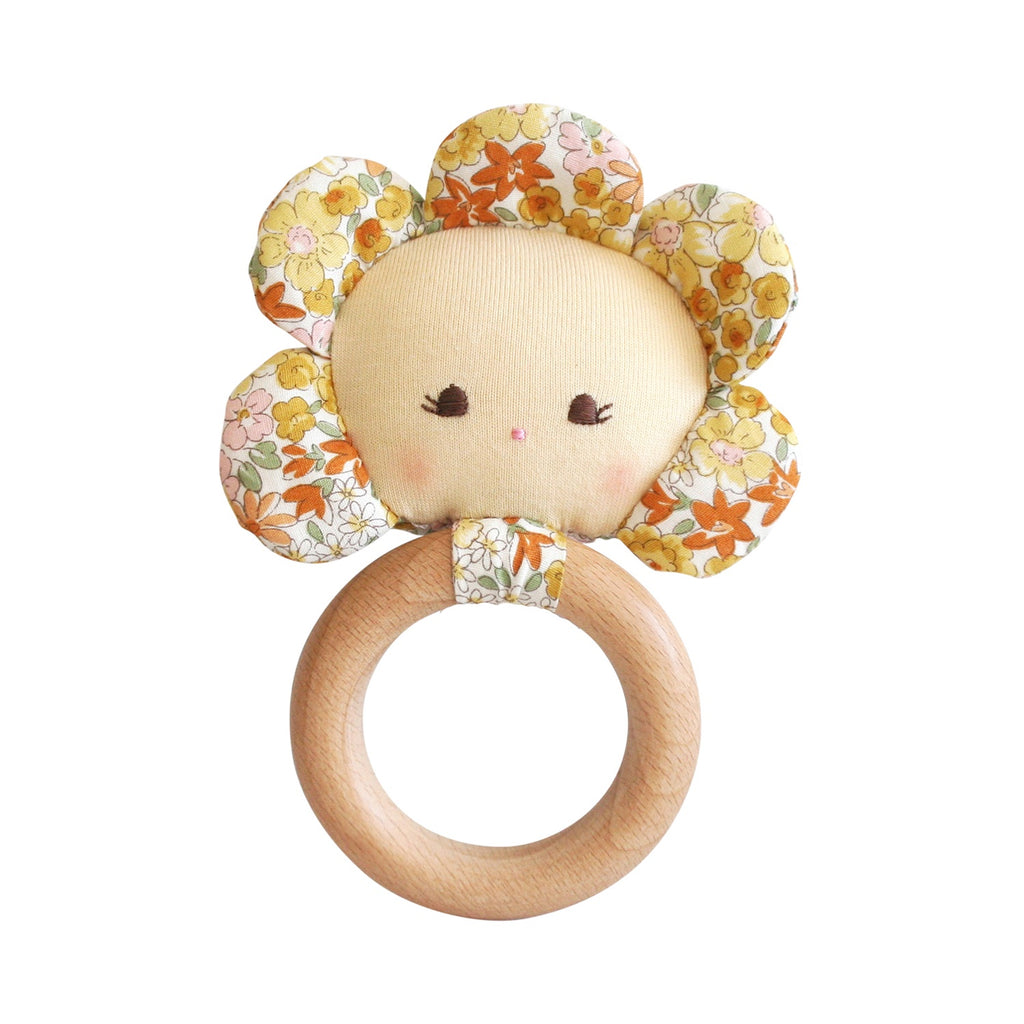 Teether Rattle Flower Baby - Sweet Marigold