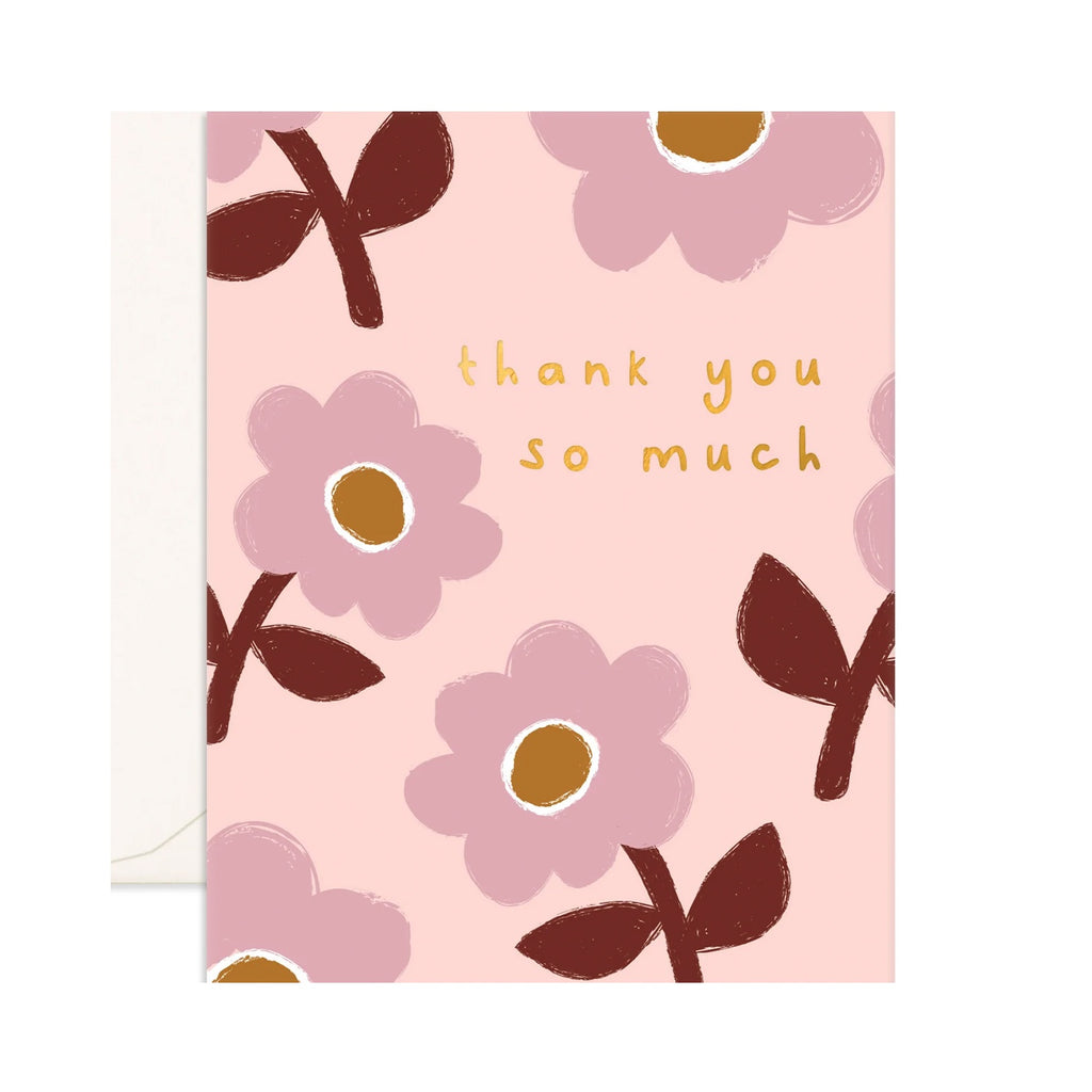 Card Thank You Begonias