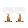 Wine Glasses Set 2 'The Romy' - Amber