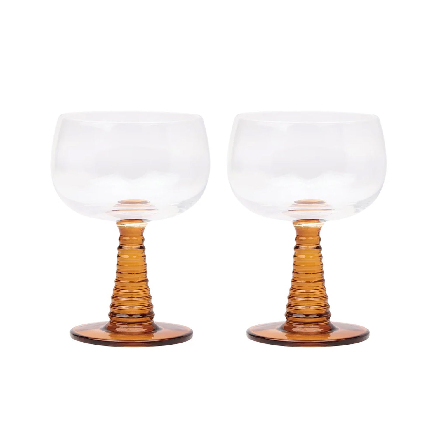 Wine Glasses Set 2 'The Romy' - Amber