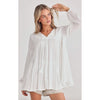 Top Angel Blouse - Off White Lurex