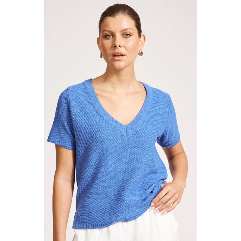 Top Artemis V Knit - Aegean