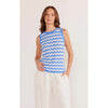 Top Dina Stripe Knit Tank  - Blue