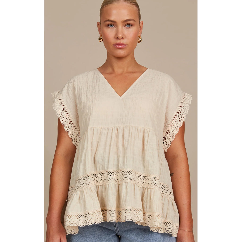 Top Fleur VNeck - Canvas