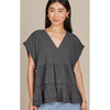 Top Fleur VNeck - Graphite