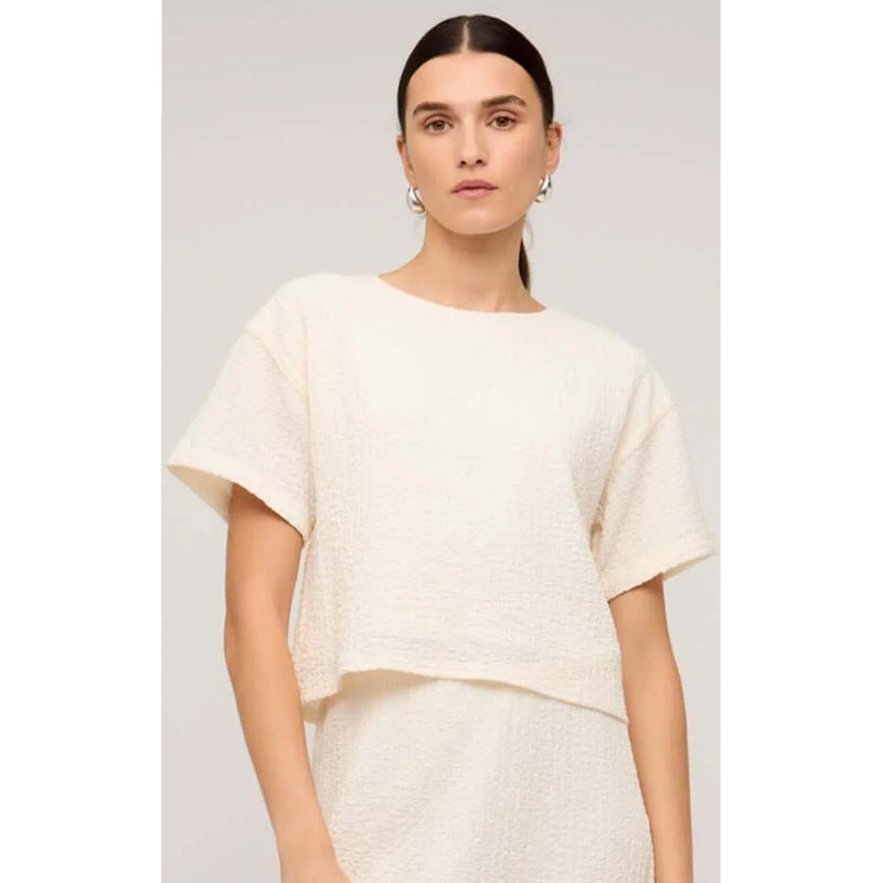 Top Lyric Boxy Crop Tee