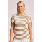 Top Margherita Stripe Tshirt - Camel