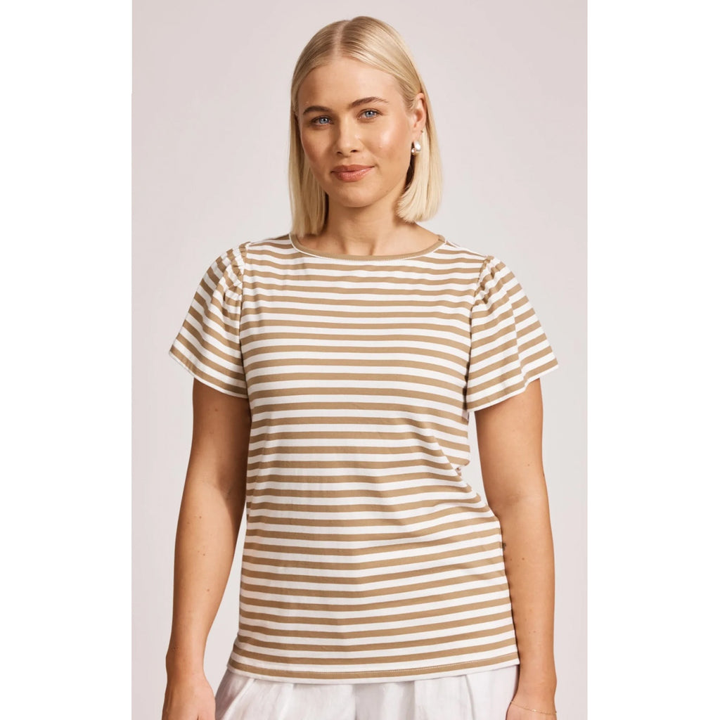 Top Margherita Stripe Tshirt - Camel