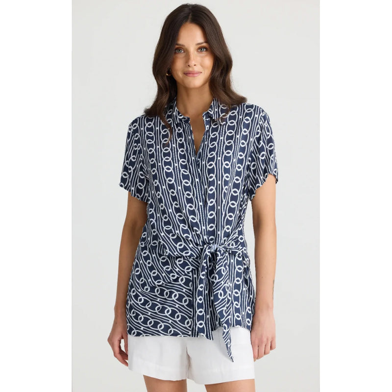 Top Nova Sleeveless Shirt - Navy Links