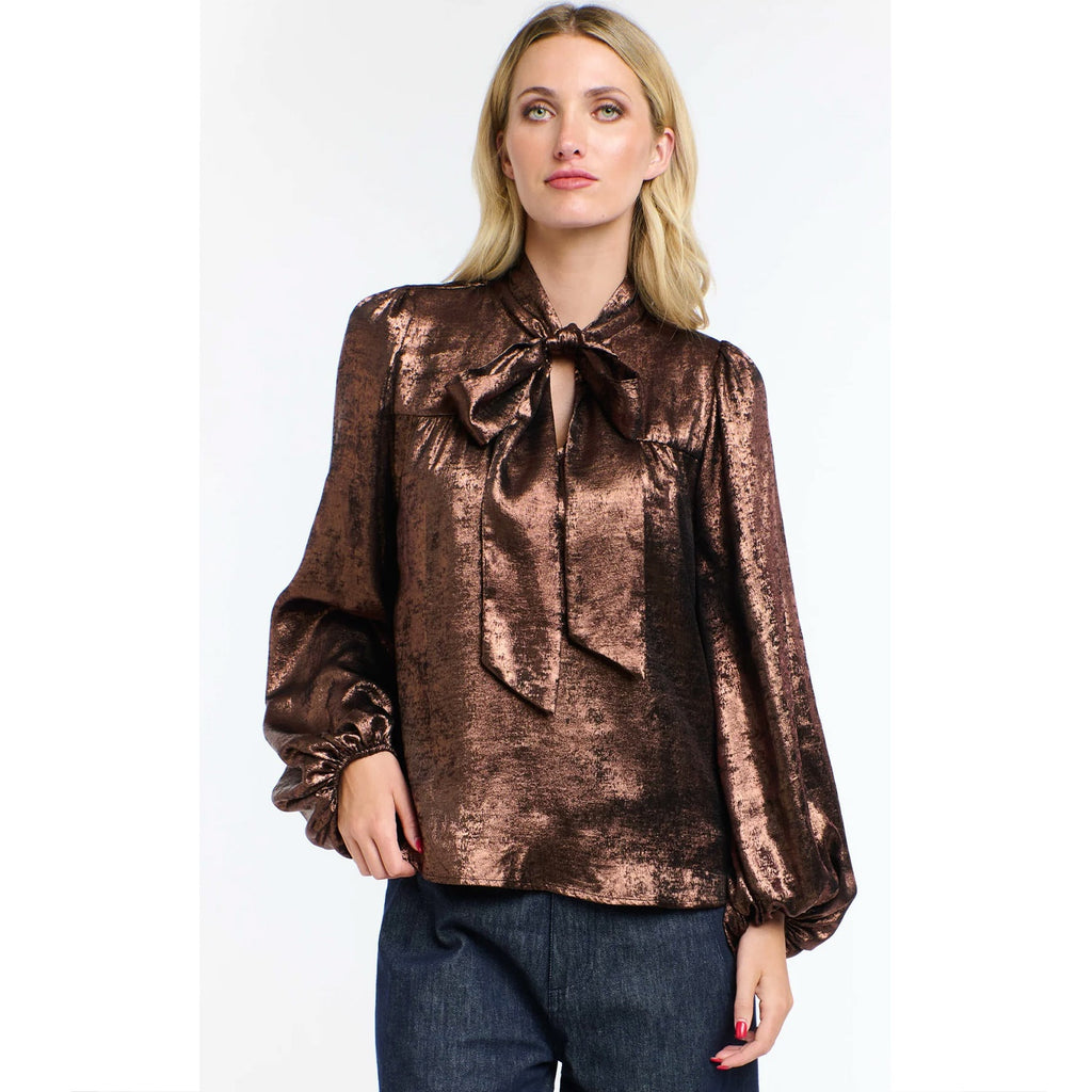 Top Pussy Bow - Copper
