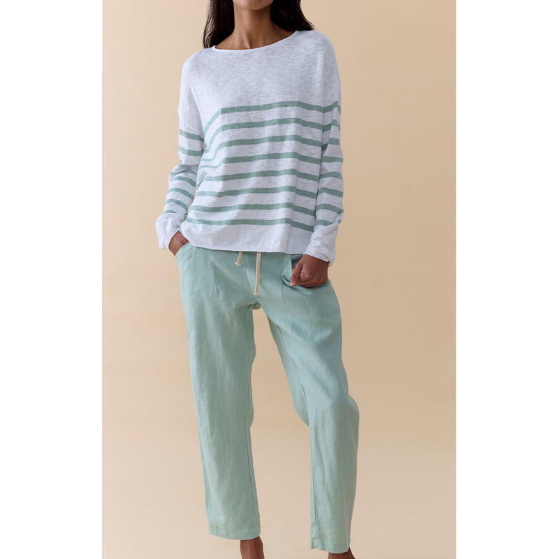 Pant Luxe Linen Duck Egg