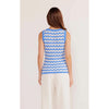 Top Dina Stripe Knit Tank  - Blue