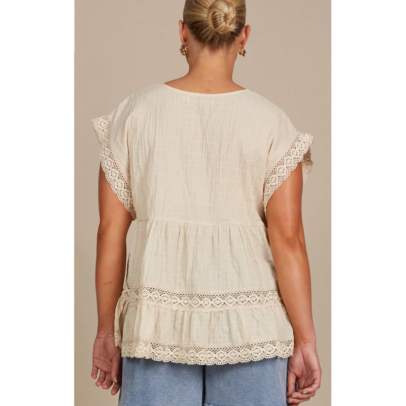 Top Fleur VNeck - Canvas