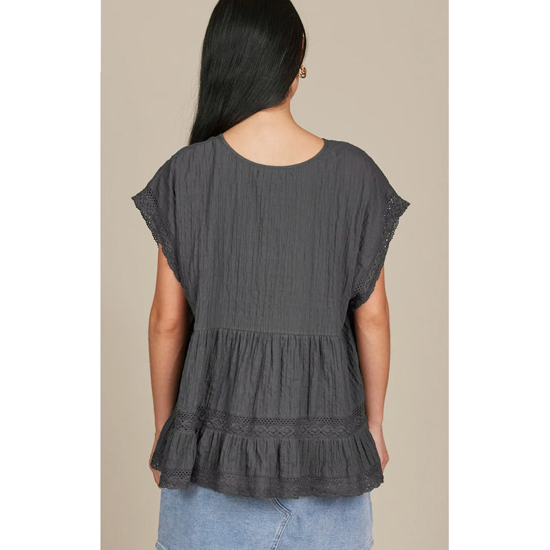 Top Fleur VNeck - Graphite