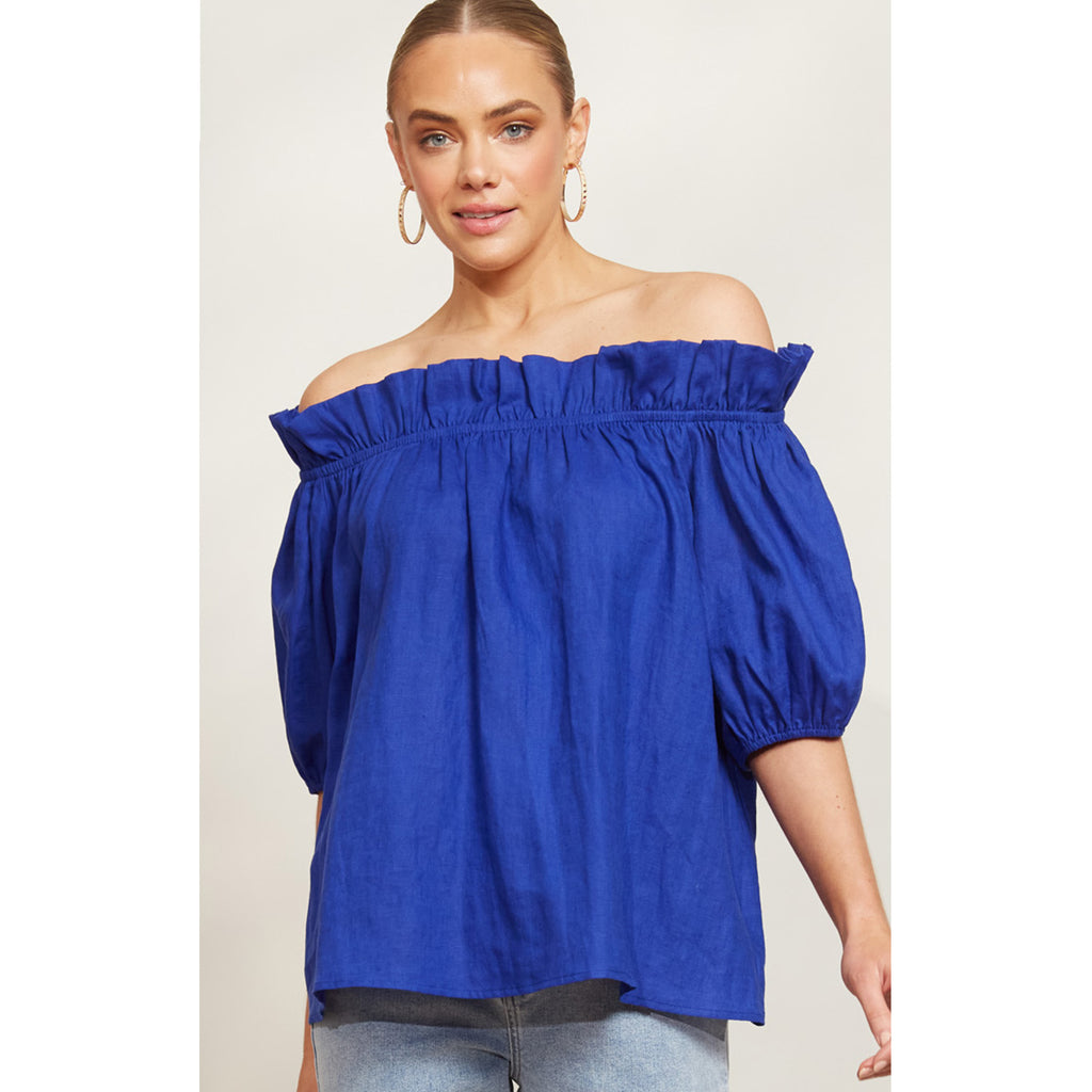 Top Halcyon Ruched - Cobalt