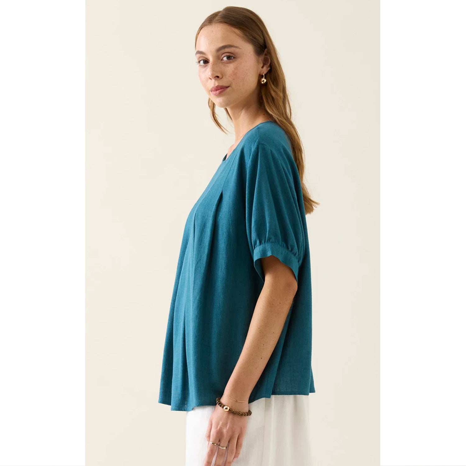 Top Ingrid Pleat - Baltic