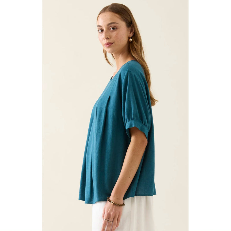 Top Ingrid Pleat - Baltic