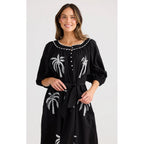 Top Jumeirah - Black & White Embroidery