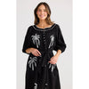 Top Jumeirah - Black & White Embroidery