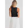 Top Lovers Ribbed Tank - Black Wash