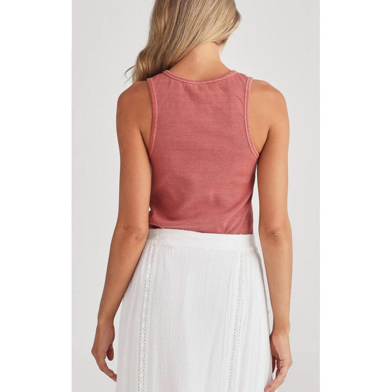 Top Lovers Ribbed Tank - Russet