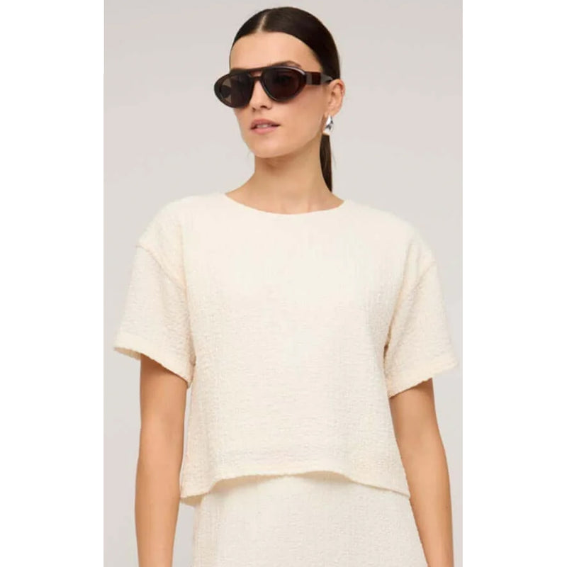 Top Lyric Boxy Crop Tee