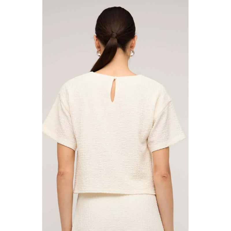 Top Lyric Boxy Crop Tee