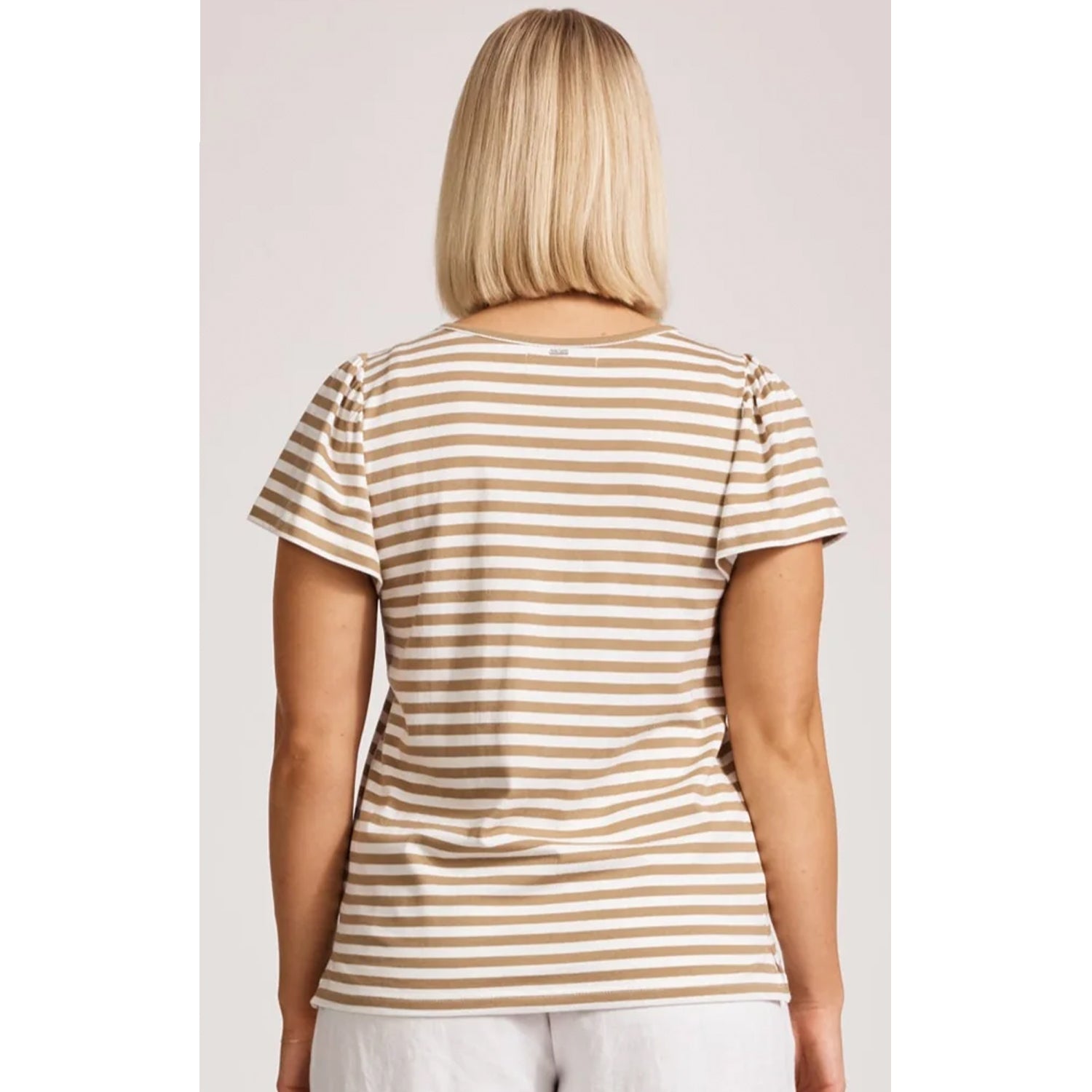 Top Margherita Stripe Tshirt - Camel