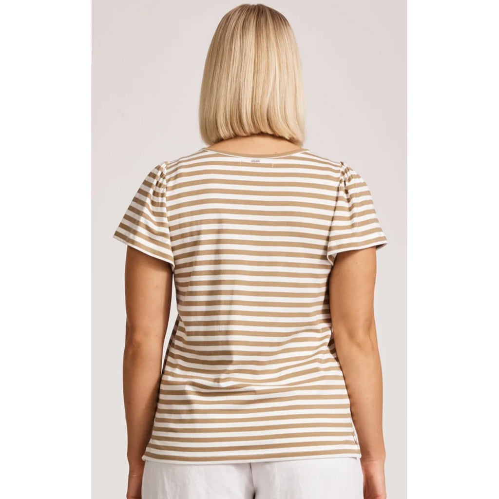 Top Margherita Stripe Tshirt - Camel